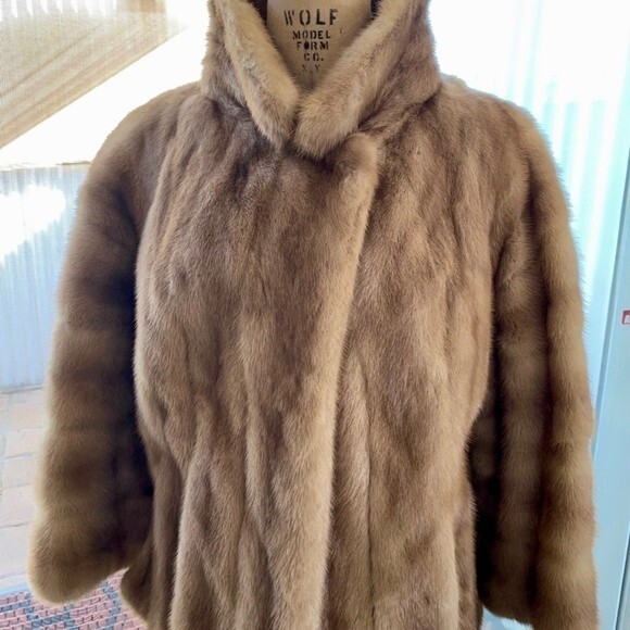 VTG Revillon Blond Mink Jacket Sincerely Jenny Gidding 50s 60s SZ L Red Carpet - Picture 7 of 13